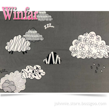 DTY Polyester Spandex Brush Print Jersey Knit Fabric